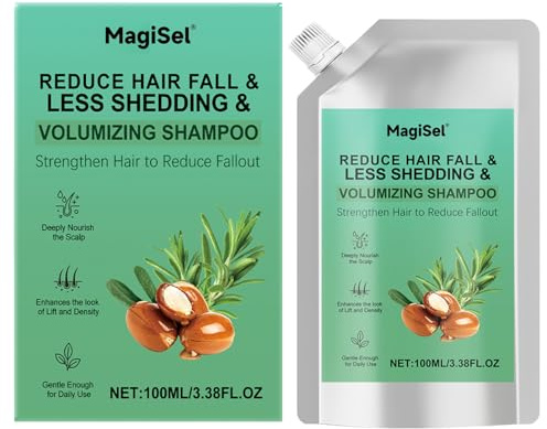 Shampoo gegen Haarausfall, Natürliches Wurzel-Shampoo für Haarwachstum, Root Activator, Nährende Kopfhaut, Reduziert Frizz, Sanfte Reinigung, Feuchtigkeit Shampoos Haarspülung für Damen Herren, 100 ml