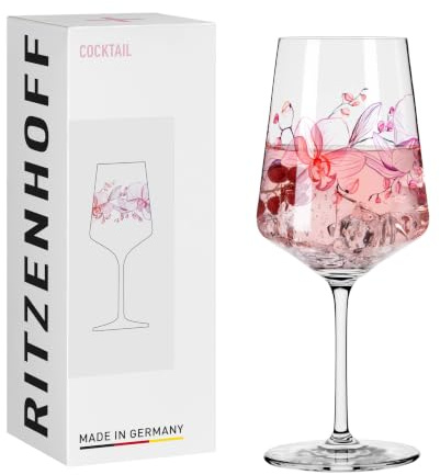 RITZENHOFF 3461915 Cocktailglas 500 ml - Serie Sommersonett - Motiv Blumen - Made in Germany