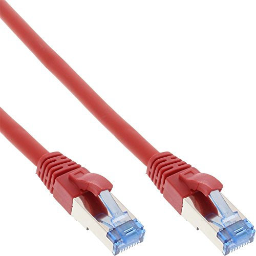 InLine Patch-Kabel - RJ-45 (M) - RJ-45 (M) - 3 m - SSTP-Kabel - (CAT 6a) - halogenfrei - Rot