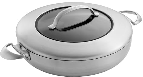 SCANPAN CTX 12-3/4-Inch Covered Chef's Pan (65113200), Stainless Steel