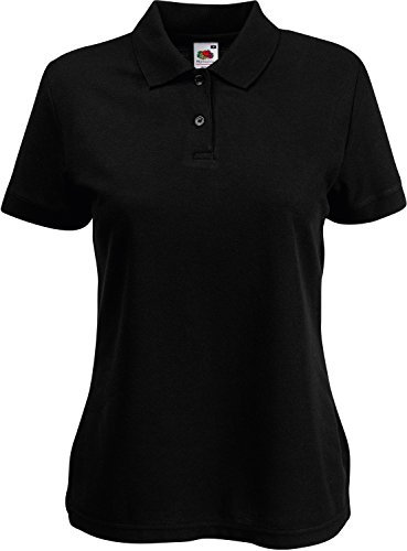 Polo-Shirt * Lady-Fit 65/35 Polo * Fruit of the Loom SCHWARZ,L Schwarz,L