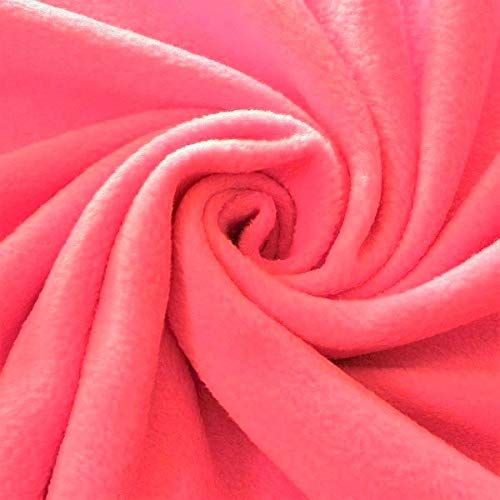 STOFFKONTOR Polar Fleece Stoff Meterware, Fleecestoff zum Nähen mit Antipilling Eigenschaften - Pink