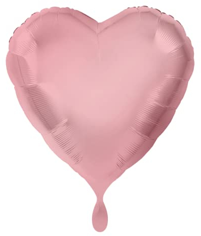 Anagram Folienballon Herz Herz 18 Zoll (45,72 cm) pastellrosa