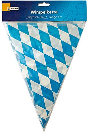 Heku 730-B Wimpelkette Bayrisch Blau 4m