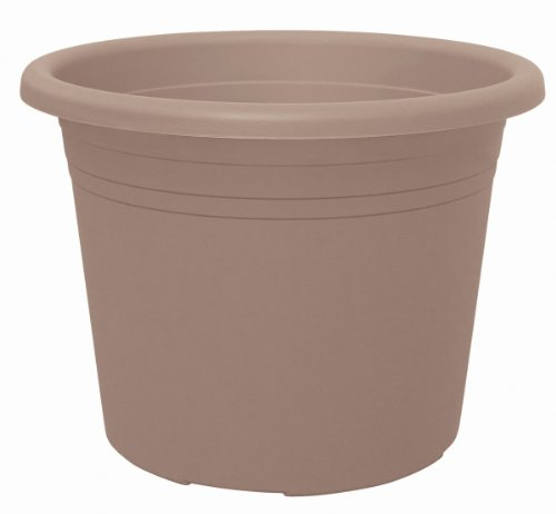 geli Thermo Plastic Cylindro Pot de Fleurs Rond en Plastique 35 cm Taupe 40