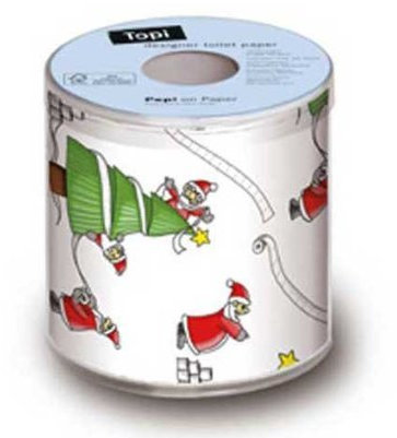 Weihnachtstoilettenpapier Santa so busy