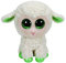TY 36128 36128-Lala-Lamm mit Glitzeraugen und grünen Hufen, Ostern limitiert, Plüschtier, 15 cm, weiß