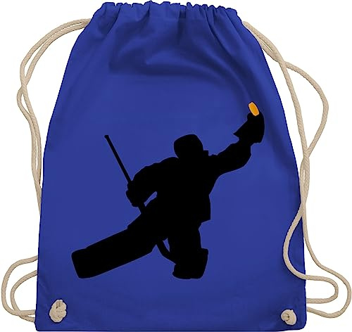 Turnbeutel Rucksack - Towart Eishockey Eishockeytorwart - Unisize - Royalblau - beutel kinderturnbeutel hockey ice trainingsbeutel sport tasche kinder icehockey geschenk torwart sportbeutel mit