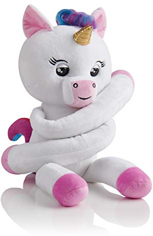WowWee Fingerling Hugs – Interactive Plush Unicorn, White