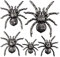 Ideen mit Herz Sticker | Aufkleber | Abziehbilder | Stickerbögen mit diversen Motiven | Halloween | Bogengröße 18 x 17,5 cm (Spinnen metallic)