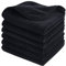 SINLAND Plush Microfiber Face Cloths Reusable Makeup Remover Cloth Ultra Soft Washcloths for Women 12Inch x 12Inch Black 6 Pack