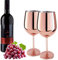 DLD 2pcs Stainless Steel Red Wine Glass Metal Wine Glass Unbreakable White Wine Cocktail Glass Unbreakable BPA-Free Goblet Juice Drink Champagne Goblet Party Bar Accessories