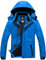 GEMYSE Herren wasserdichte Skijacke Winddichte Fleece Outdoor-Winterjacke mit Kapuze (Himmelblau,L)