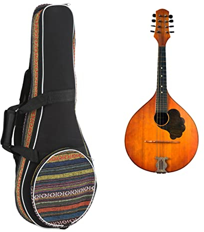 Bolsa de Mandolina, Portátil Estuche de Mandolina Bolso Mandolina Vintage de Tela Oxford Estuche de Guitarra de Viaje, Bolsa de Mandolina para Llevar Mantolina para Accesorios de Acabado