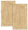 HAMID 2er-Pack Alhambra Jute-Teppiche Naturfarben, 100% Jutefaser-Teppiche, handgeflochten, Wohnzimmerteppiche, Esszimmer, Schlafzimmer, Korridore, Naturfarbe (60 x 110 cm) 2 Stück