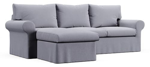 Comfort Works Ersatzbezug für IKEA Ektorp 2er-Sofa mit Recamiere (2-Sitzer-Bezüge mit Chaise Lounge) Maßgefertigter Sofabezug