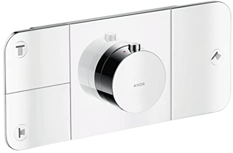 AXOR ONE Modern 4-Handle 5-inch Wide Thermostatic Shower Valve Trim in Chrome, 45713001