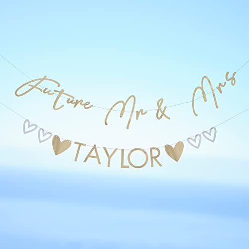 Ginger Ray Decoration Wimpelkette mit Aufschrift Mr & Mrs, Mehrfarbig