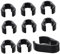 Mikinona Microphone Cable Holder Clips 10pcs Cord Clamp for Mic Stand Universal Pole Cord Clip for Microphone Supplies