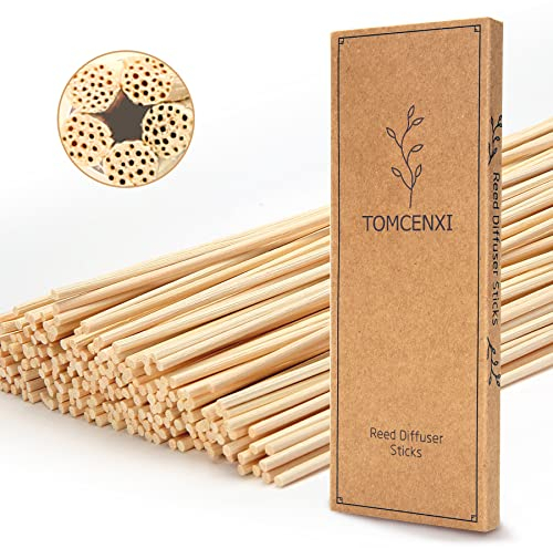 120 Pièces Bâtons de Diffuseur de Roseaux,25 cm Diffuseur Parfum Bâtons, Bâtons de Rechange pour Diffuseur d'Arôme d'Huile Essentielle pour la Maison (Natural Color)