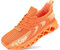 Damen Turnschuhe Luftkissen Hallenschuhe Outdoor Fitnessschuhe LAtmungsaktiv aufschuhe Schnürsenkel Frauen Sportschuhe Flach Orange 38EU
