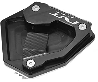 PRIZOM Für Hon┐da NT 1100 NT1100 NT1100 NT 1100 2021 2022 2023 Motorrad Ständer Verlängerungsplatte Fuß Seitenständer Vergrößern Pad Verlängerungspad (Farbe : Schwarz)