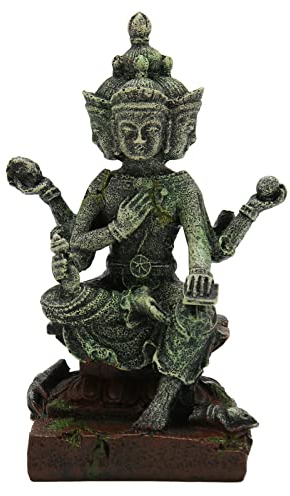 Tyenaza Aquarium-Buddha-Statue, 10 * 15cm Dekoration, Kunstharz, Aquascaping-Aquarium, Meditierender Buddha-Figur Für Aquarium