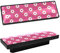 BROJAQ Lot de 4 boutons d'armoire rectangulaires à motif de fleurs blanches et roses pour armoires de cuisine, commode, tiroir, salle de bain