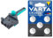 wolfcraft Meisterdübler Universal-Dübelhilfe 4640000 / Praktische Dübelhilfe & VARTA Batterien Knopfzellen CR2032, 5 Stück, Power on Demand