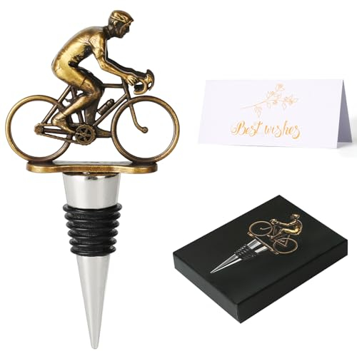 Prebarfun Bouchon Bouteille Vin VéLo Champagne Conique Vintage, Pour Homme Femme, Cadeau FêTe Des PèRes, Ustensiles Pour Bar Et Vin