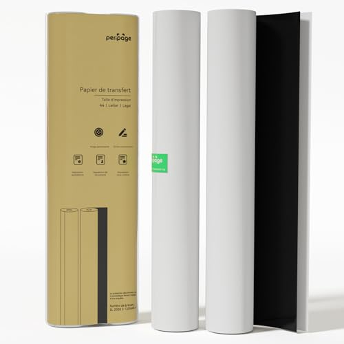 A4 Thermopapier 2 Rollen Permanenter Druck, 8,3 Zoll breit Kompatibel mit PeriPage A40, P80 und anderen tragbaren Thermodruckern(2 Rollen)