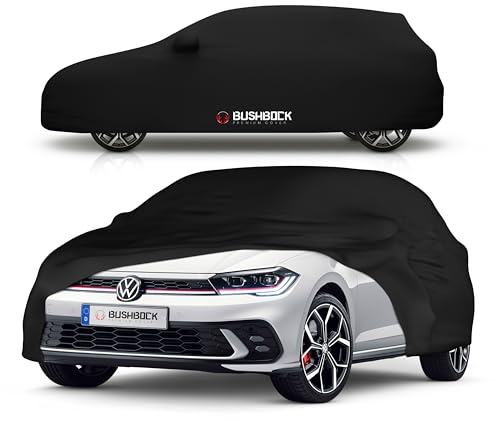 BUSHBOCK® Bâche de protection d'intérieur de qualité supérieure, en satin, pour voiture, 2 couleurs, 4 tailles (noir, taille S)