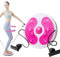 KUWUNG Waist Twisting Disc,Twister Exercise for Waist,Exercise Twist Boards with Resistance Bands,Waist Whisper Body Shaping Disc,Fitness Turntable for Home Workout (Pink)