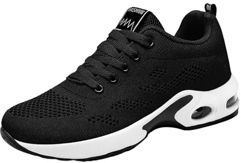 Lomelomme Damen Cloudwalk Pro - Laufschuhe Mit Einlegesohlen Orthoback Joggingschuhe Work Mesh Sneaker Sommerschuhe 50er Jahre Elegant Sportschuhe Schuhe Orthoshoes Damen Schwarz 44