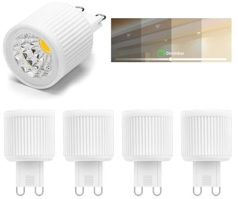 I-SHUNFA G9 Dimmbar LED Lampe 3W Natürliches Weiß 4000k Ersetzt 30W HalogenLampe,led g9 Leuchtmittel Strahler 38° Abstrahlwinkel AC 220V - 240V für Deckenstrahler,Spotlight, Deckenspot (5er Pack)
