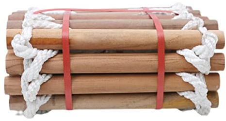 BGFYUSF Feuerleiter, Strickleiter, Notfall-Brandschutz-Evakuierungsleiter, Nylon-Holzleiter, Kletterleiter für Kinder und Erwachsene mit Haken (18 m)