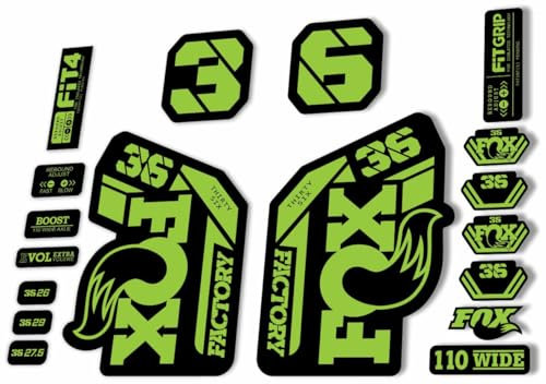 Fork Replacement Decal Sticker Compatibale for Fox 36 2021 Series Green (Matte)