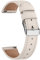 Fossil 18mm Quick Release Leather Watch Band - Women's Smartwatch Compatible with Gen 6 / Gen 5E 42mm, Premium Grain Leather Replacement Strap, Starlight