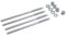 Set: 4x Zuganker M6x126mm + Mutter und Scheibe, M531, M541, M741 - Simson S51, S53, S70, S83, SR50, SR80, KR51/2 Schwalbe