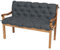 TexDeko® Garden Gartenbankauflage mit Rückenlehne wasserabweisend UV - beständig Bankauflage In- & Outdoor Sitzkissen und Rückenkissen Hollywoodschaukel Sitzpolster (140 x 50 x 50cm Anthrazit)
