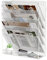Solinxe Zeitungshalter Wand mit 5 Fächern Metall Zeitungsständer Hängeregister Wandablagefächer A4 Papier Dokumentenablage Büro Schule Ablage Organizer, Weiß