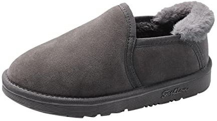 Generico Stivali Indianini Estivi Stivali Donna Dottor Stivali da donna da uomo per coppie Slip Winter Flat Splashing Plus Scarpe da neve corte calde per Stivali Con Zeppa Interna Mocassino (Grey, 40)