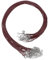 sourcing map 20Pcs Waxed Necklace Cord Bulk Wine 1.5mm Dia 18 Necklace String Rope with Chain Clasp for Pendants Bracelets Jewelry Making Supplies Accessories