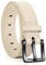 WHIPPY Gürtel Herren Ledergürtel für Jeans Verstellbarer Outdoor Leder Gürtel Unisex Arbeitsgürtel mit schwarz Kunststoffschnalle,Beige 110cm