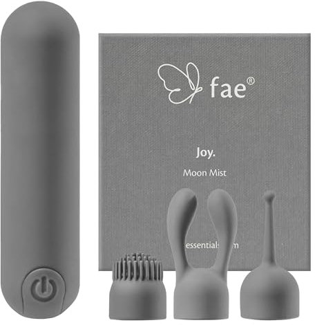 Fae Mini Vibration für Frauen - Klitoris und G-Punkt Stimulator mit 10 Vibrationsmodi & 3 Aufsätzen Sexspielzeug, Stimulator Sex Toy Vibratorensets - Joy Serie, Moon Mist