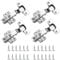 4 Pcs Cupboard Hinges, Kitchen Cupboard Hinges with Screws, Adjustable Silent Close Hinges Soft Close Hinges, Stainless Steel Full Overlay Mute Door Hinges for Bathroom Bedroom Dining Room