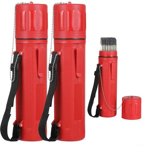 Snowchecking 2PCS 10 Lbs Welding Rod Storage Container 14 Airtight Canister Holder Electrode Box For Welding Rods Waterproof Red