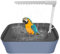YANGUN Vogeldusche wellensittich, Wellensittich Badewanne, Vogel Badehaus Badewanne, Wasserzyklus Vogel badewanne, Multifunktionaler Vogeldusche Mit Mehreren Wasserhähnen, Für Sittiche (Blau)