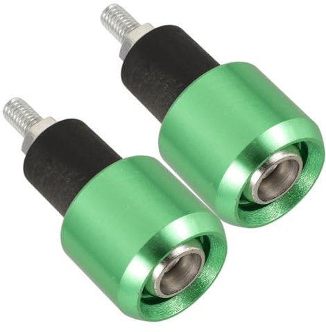 FUNOMOCYA 1 Paar Endkappen Für Lenker Motorräder Seitliche Lenkerenden Motorrad Lenkerstopfen Lenkerendkappen Lenkerendstopfen Lenkerstopfen Grüne Aluminiumlegierung