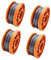 WUPEDI String Trimmer Spool Line, for Mac Allister MGTP18Li Grass Strimmer, 1.65mm Autofeed Spool and Line Replacement Spools Weed Eater Spools Line (4) Lawn Mower Spool